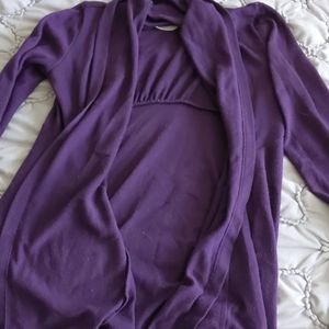 Purple cardigan
